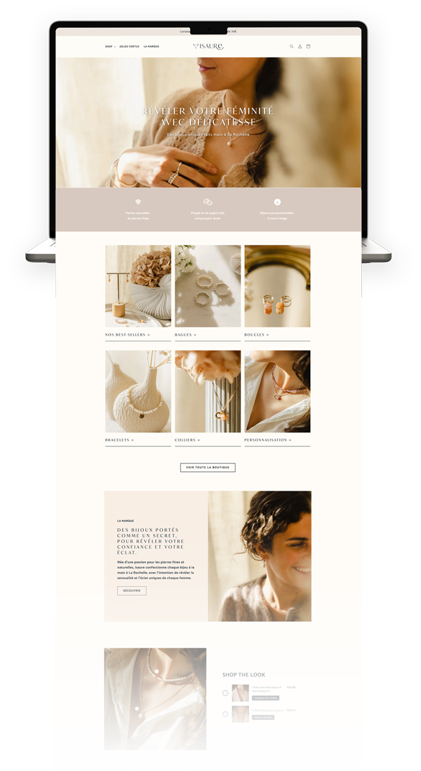 Site web e-commerce Isaure Bijoux