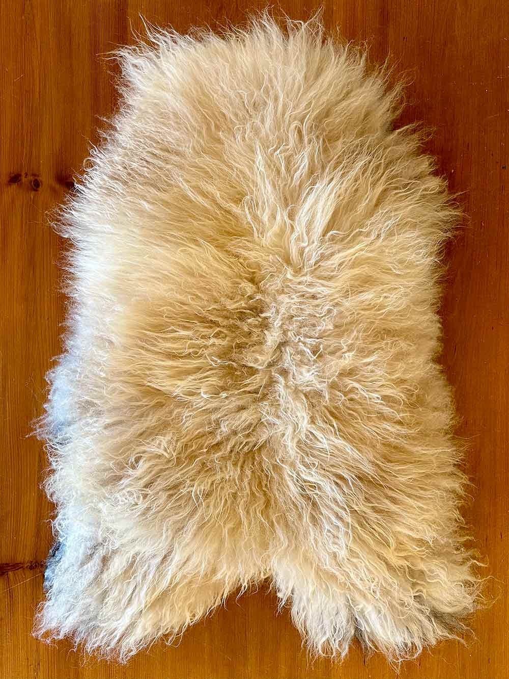 Creamy Downy Vermont Icelandic Lamb Pelt