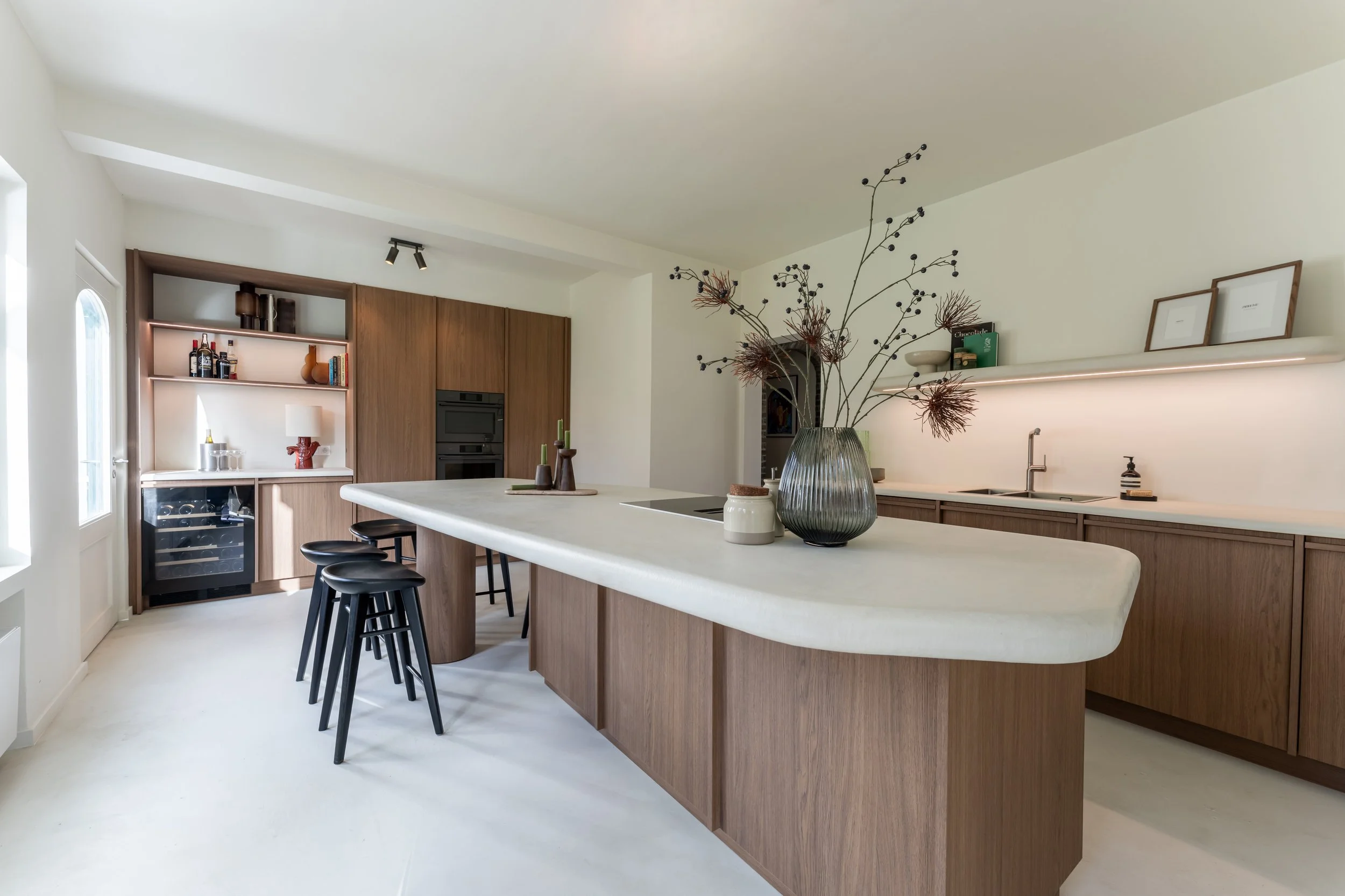 interieur Blankenberge japandi keukenmortex keuken Bruggemoderne keuken Bruggehigh end maatwerk Brugge