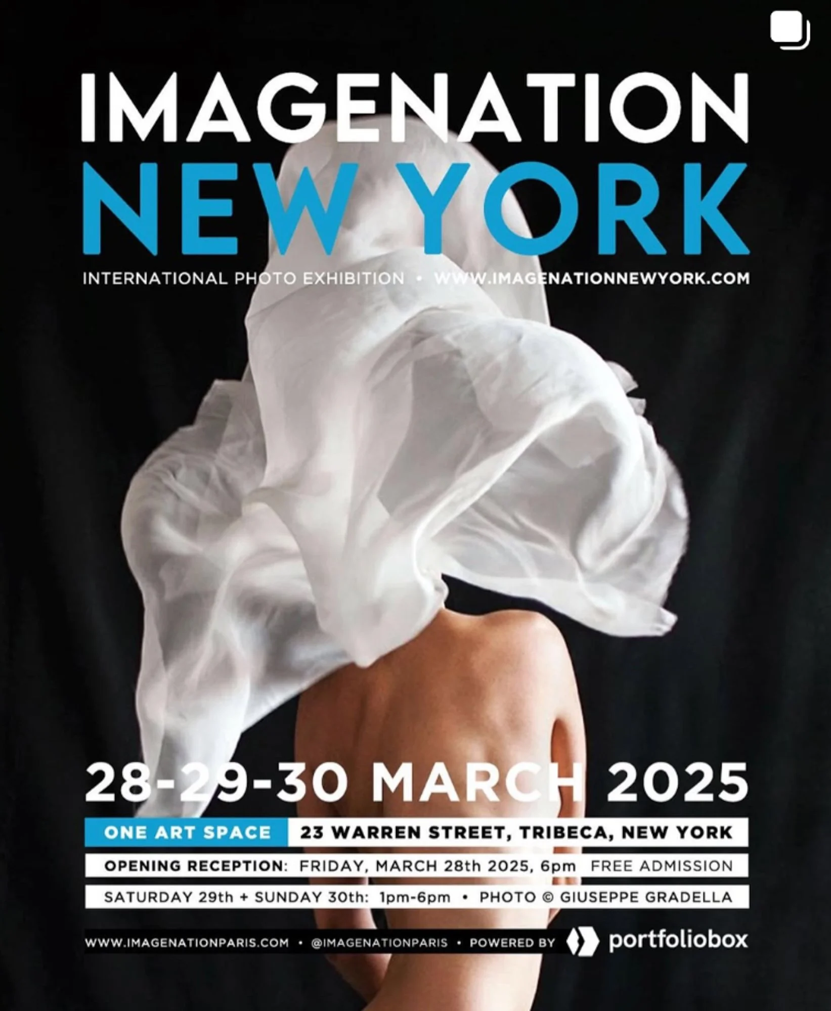 Imagenation New York exhibition in 2025, where Ines Cela was invited to exhibit