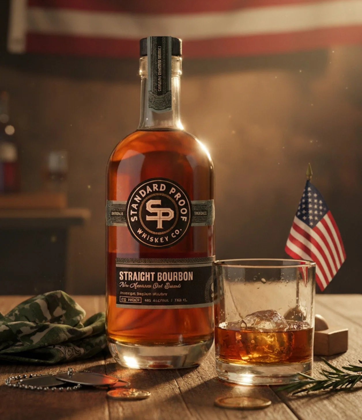 Today we toast the brave. Here&rsquo;s to the men and women who have served and continue to protect our freedom. 🇺🇸 🥃#HappyVeteransDay #VeteransDay #StandardProofWhiskeyCo