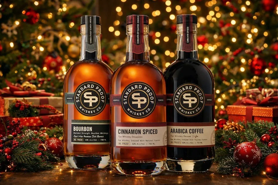 Merry Christmas from our Standard Proof fam to yours! 🎄🎁✨ Our tasting room is open regular hours today and we&rsquo;ll be closed tomorrow. #Cheers to cozy moments, great pours, and making memories this season.