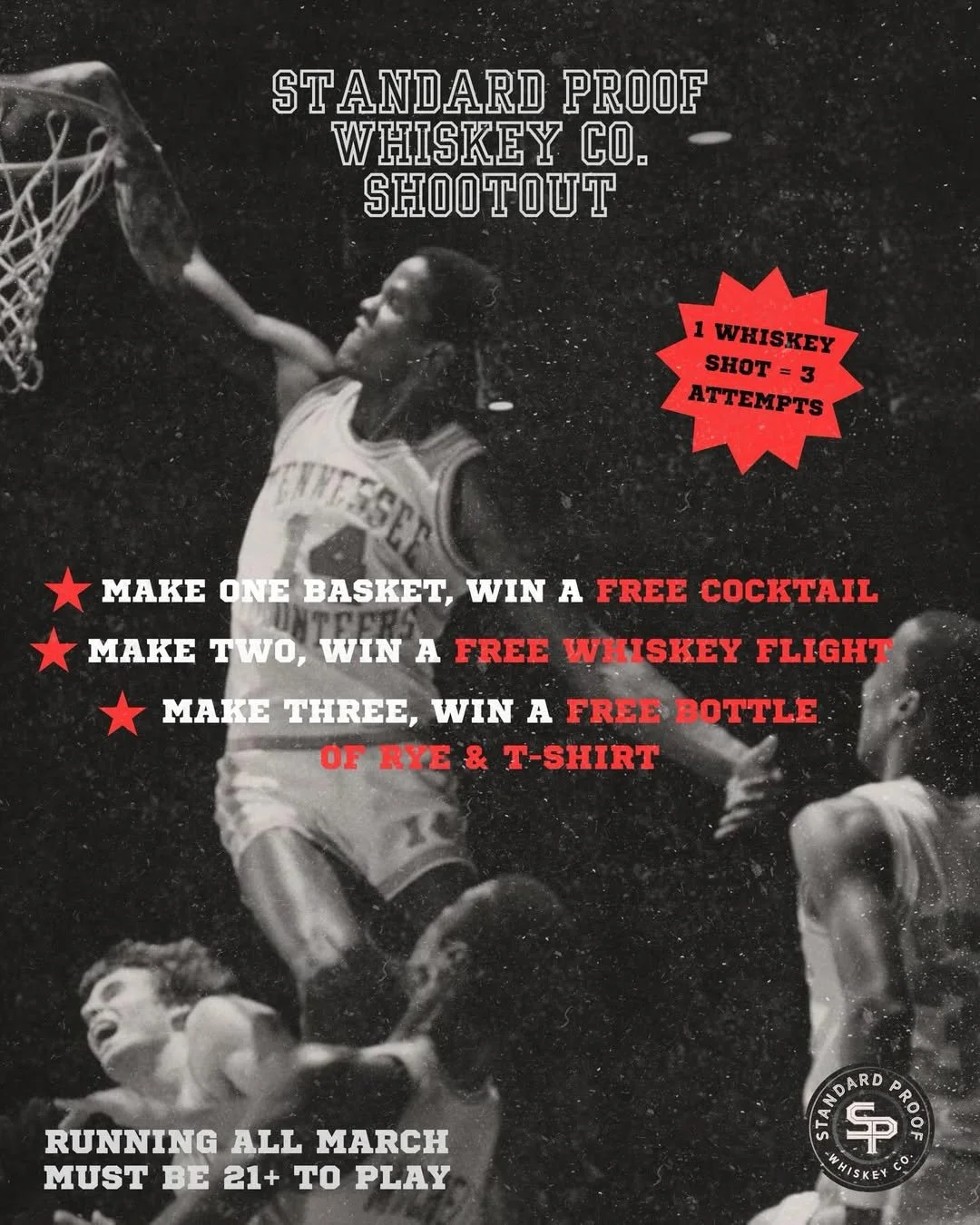 Let the games begin 🏀 Stop by for a drink and try your luck! SEC tournament is in town next week, but we&rsquo;re live with the games now 🎲 See ya down here!! #cheers #HappyFriday #StandardProof