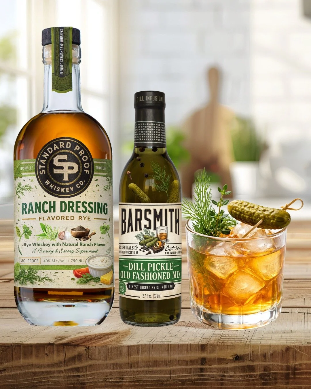 We've been working on something exciting and it's FINALLY HERE! 🥃🥒🌿

#StandardProof Ranch Dressing Flavored Rye paired with #Barsmith Dill Pickle Old Fashioned Mix&mdash;packed with real pickle, peppercorn, and fresh dill. The duo you didn't know 