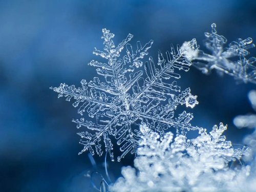 Snowflake close-up, Aspen Intel ski season opening 2025