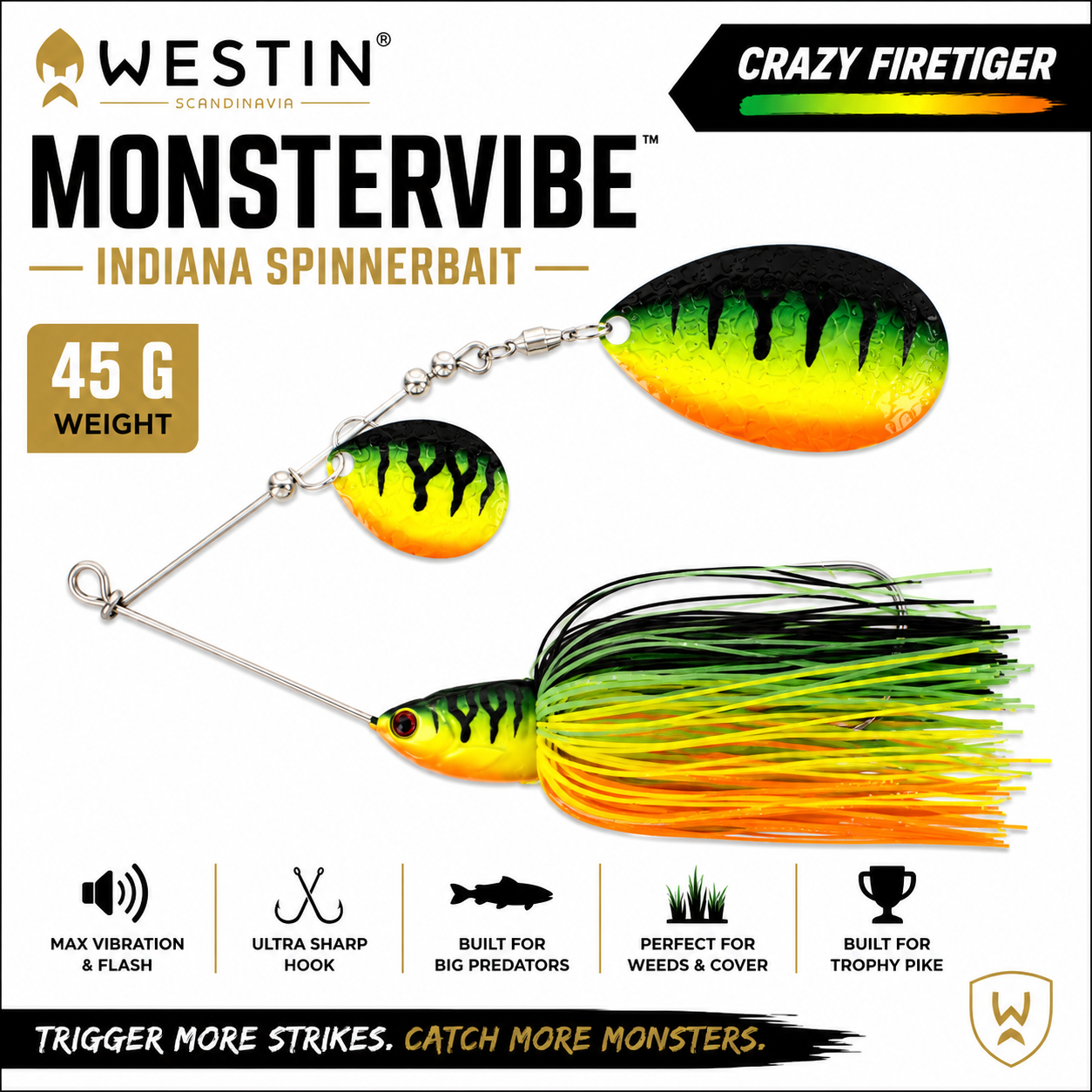 Westin Monstervibe Indiana 1.5oz Spinnerbait