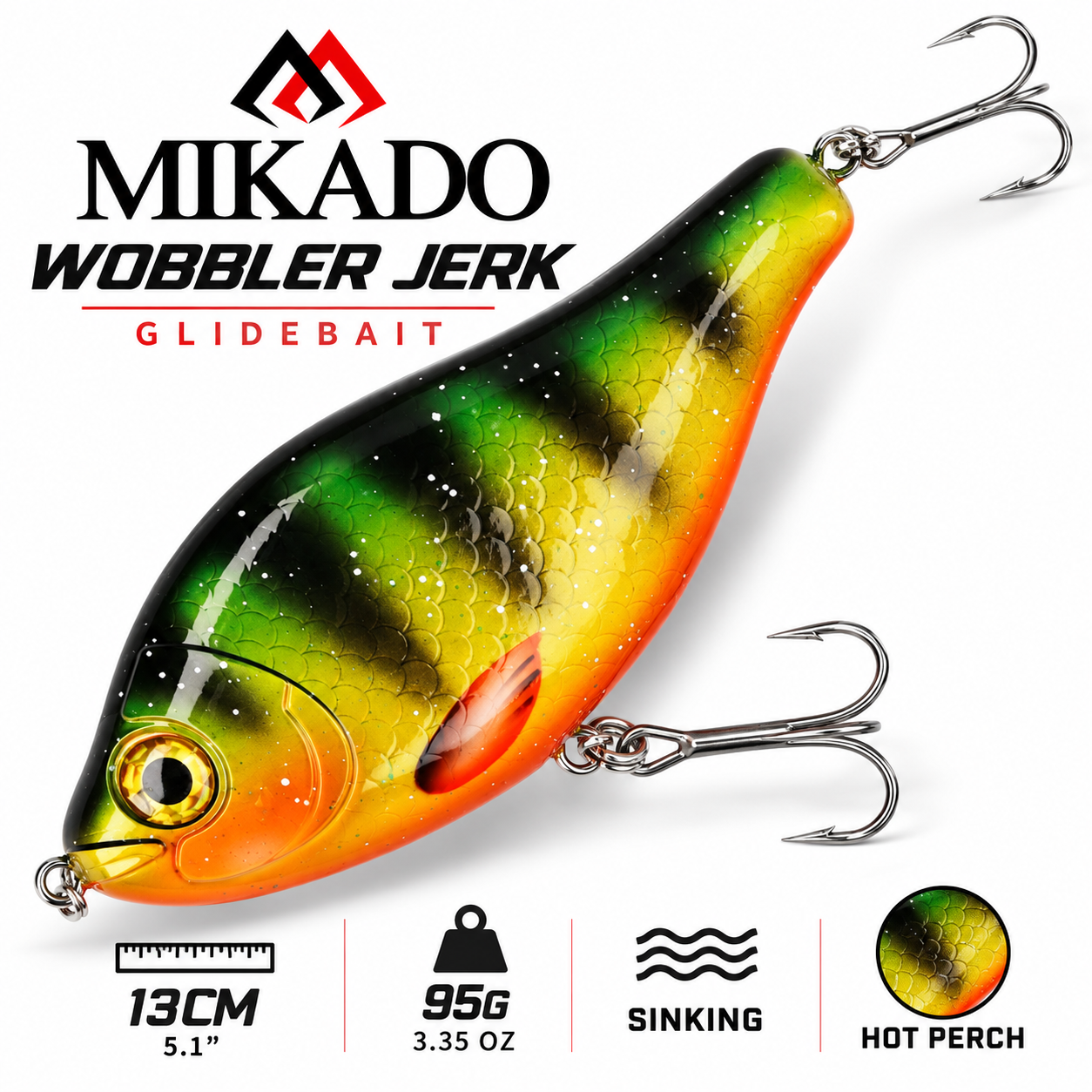 Mikado Wobbler Jerk Glidebait 5.1"