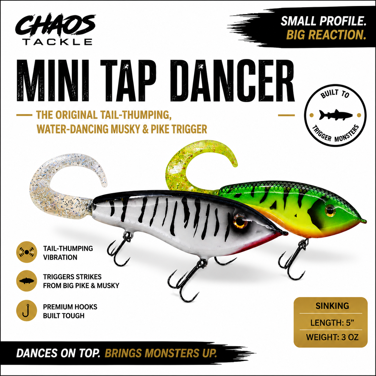 Chaos Tackle MINI TAP DANCER Glide Bait
