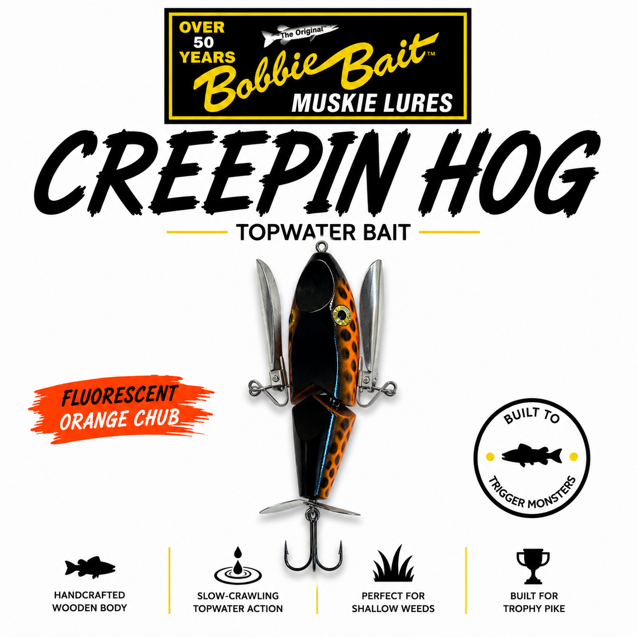 Bobbie Baits Creepin' Hogg Topwater