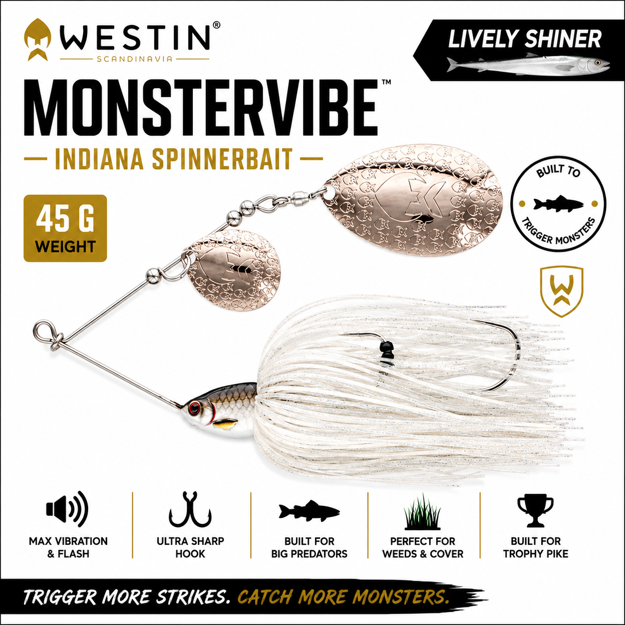 Westin Monstervibe Indiana 1.5oz Spinnerbait