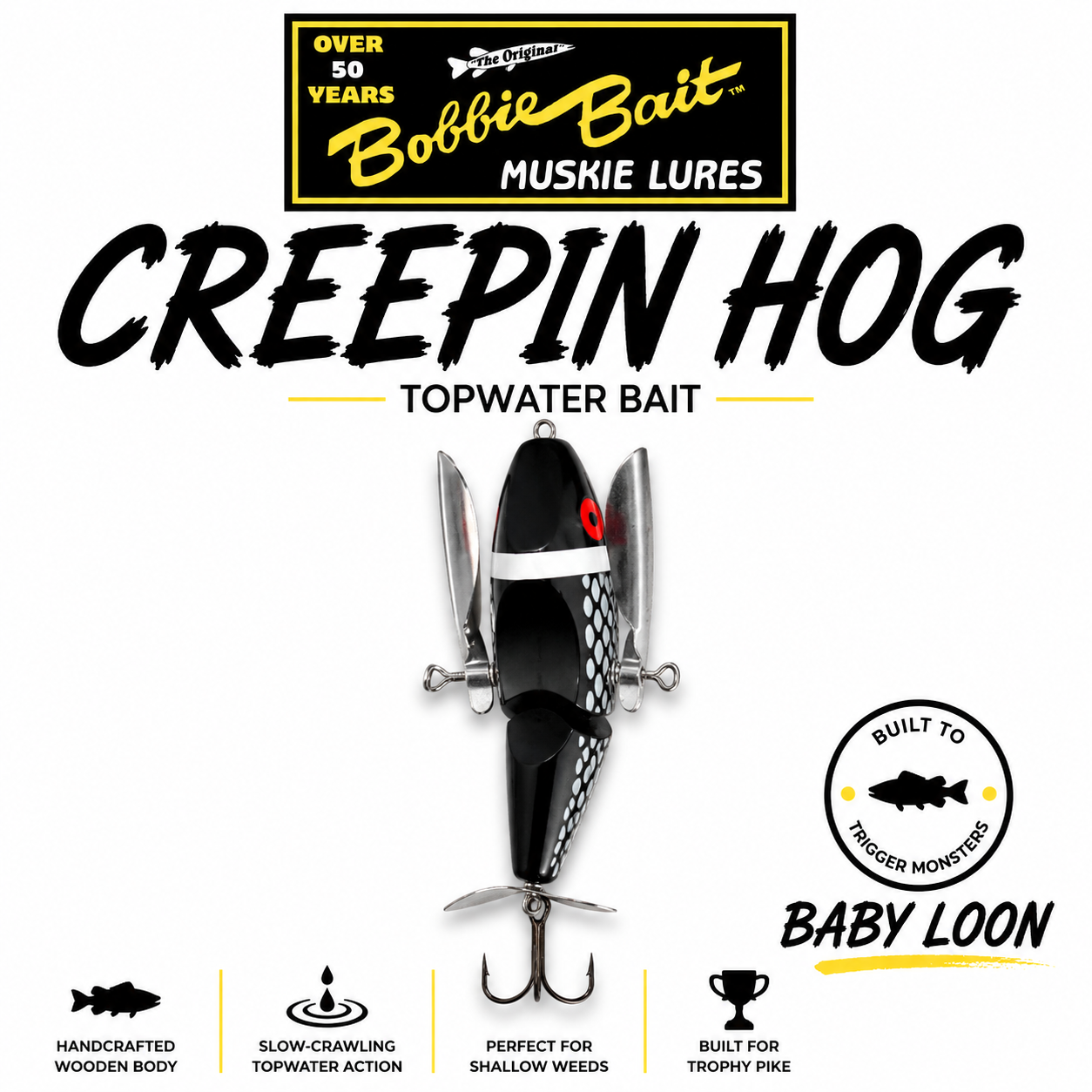 Bobbie Baits Creepin' Hogg Topwater