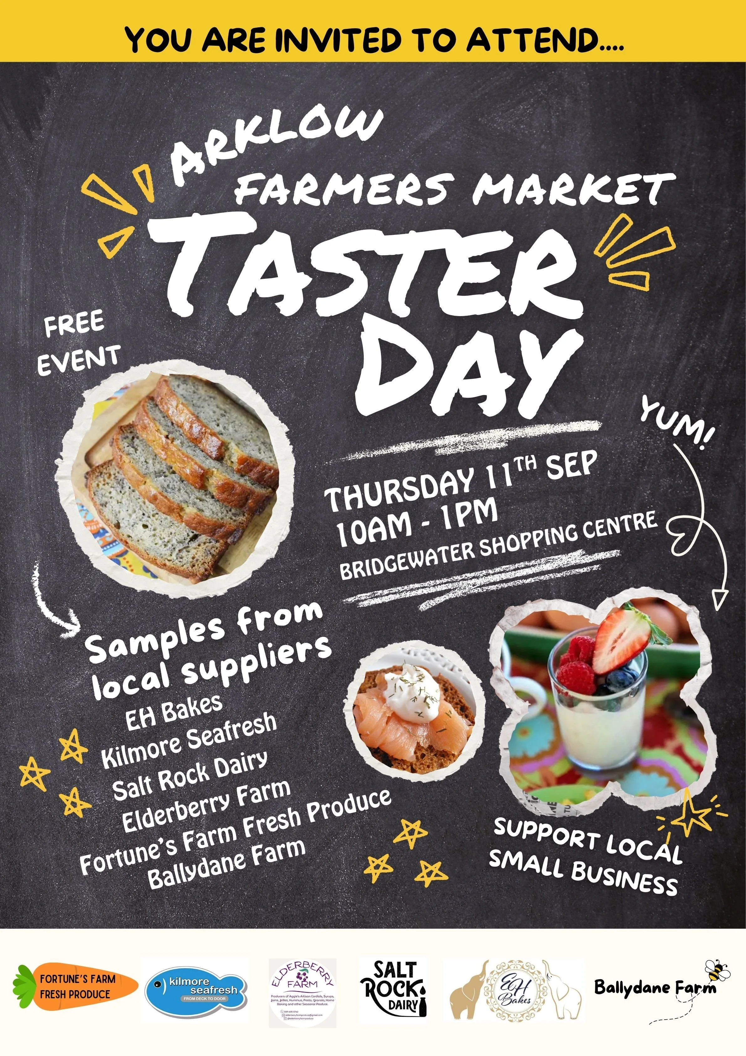 Taster Day Menu Taster Day - Farmer’s Market Event — Bridgewater