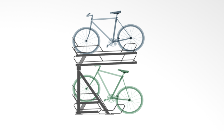 Double Sided Vertical Bike Rack - Park Warehouse