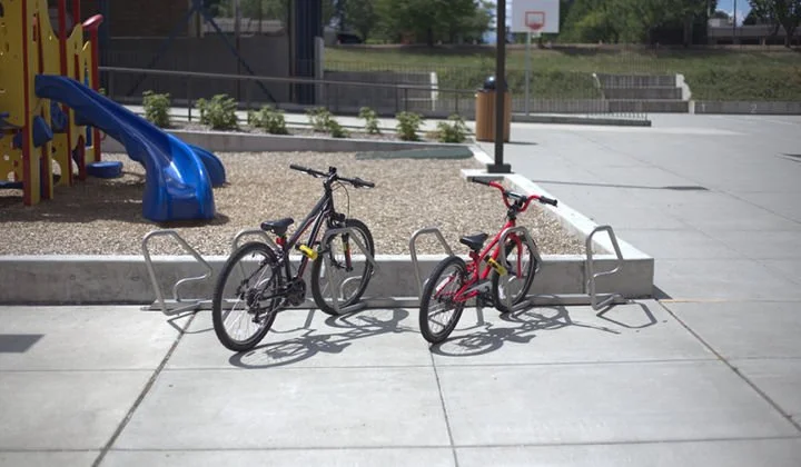 Plaza Jr™ High Density Bike Rack | Sportworks — Sportworks
