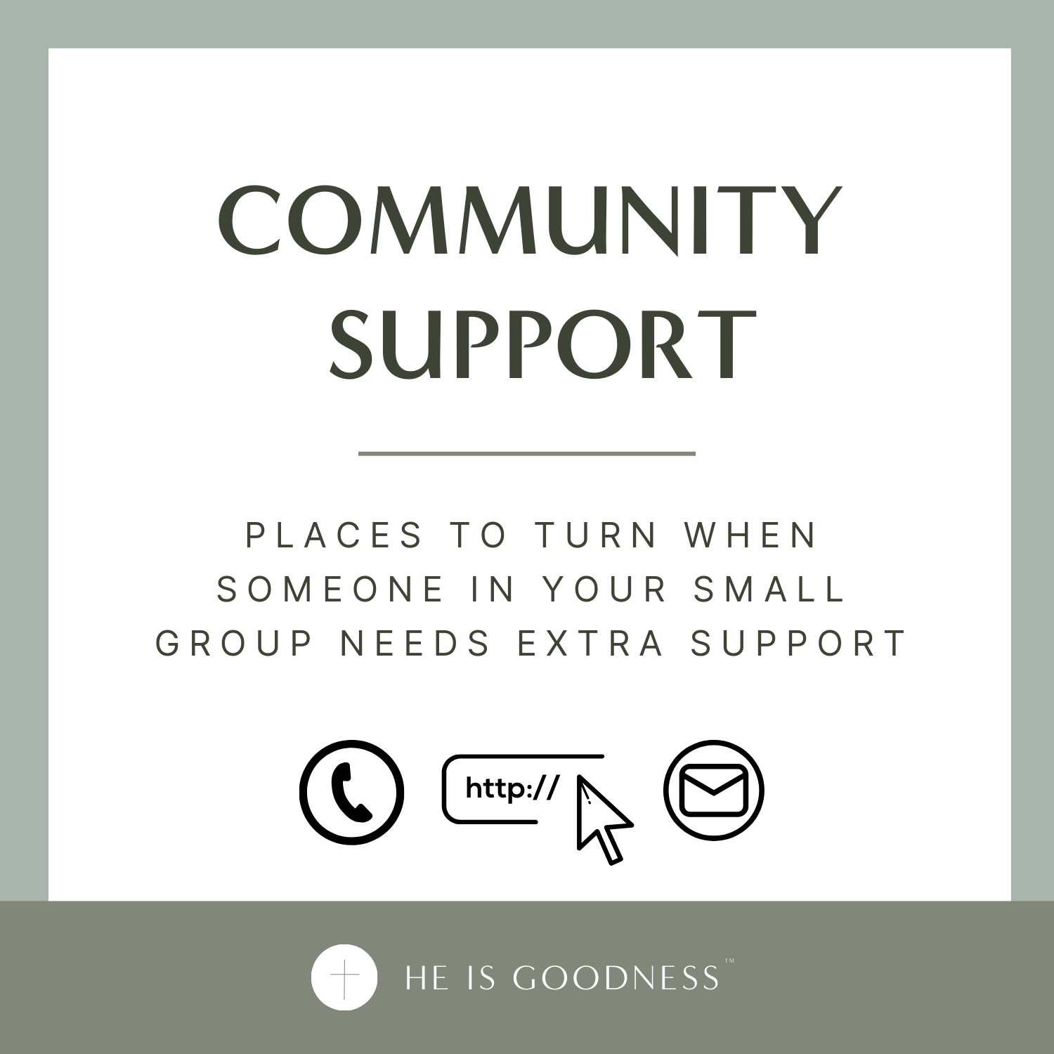 HE IS GOODNESS Community Support for Catholic Bible study participants