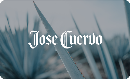Jose Cuervo logo overlaying an agave plant in the background.