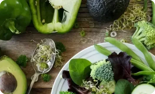 A table full of vegetables