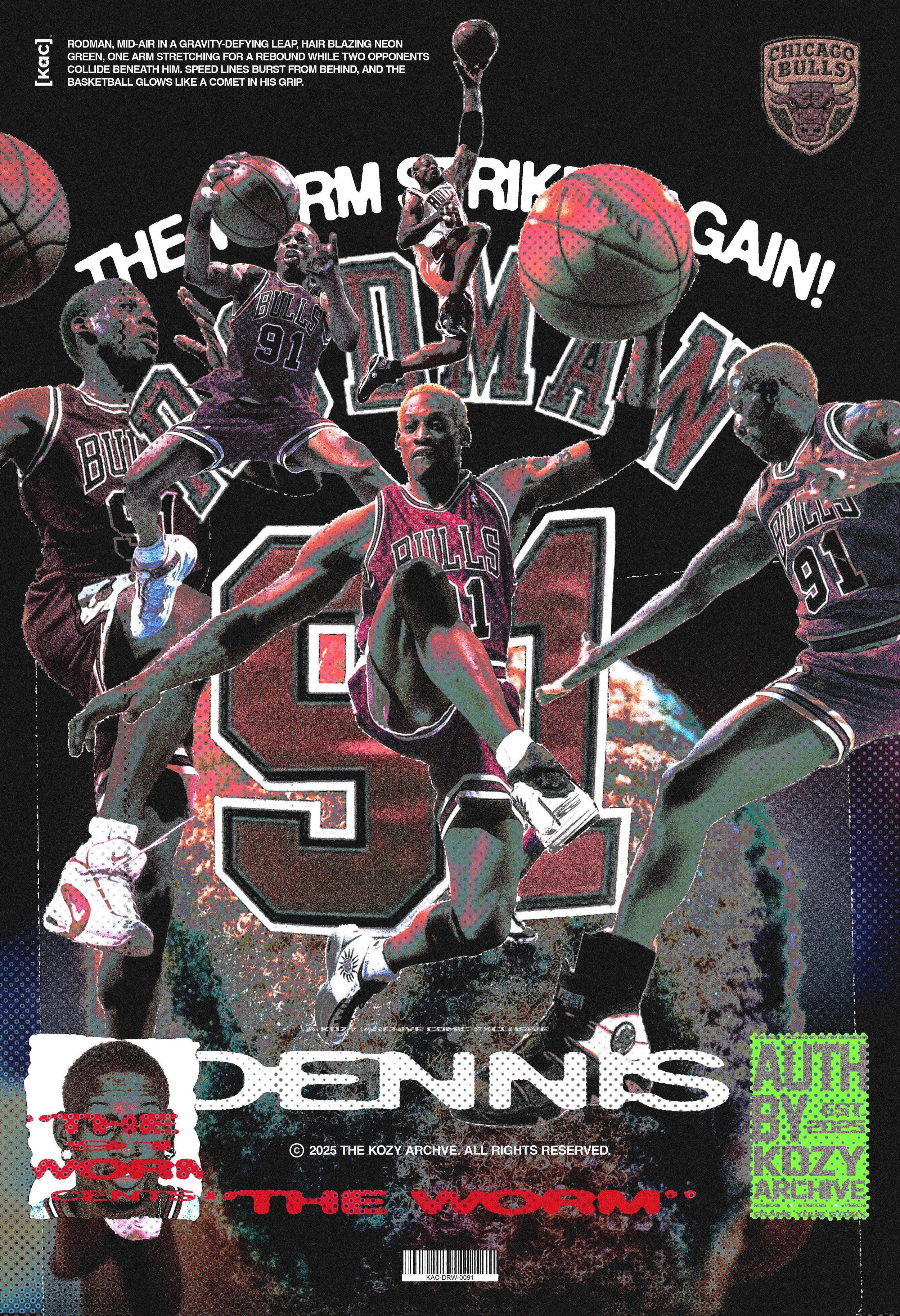 "THE WORM" - Dennis Rodman Poster