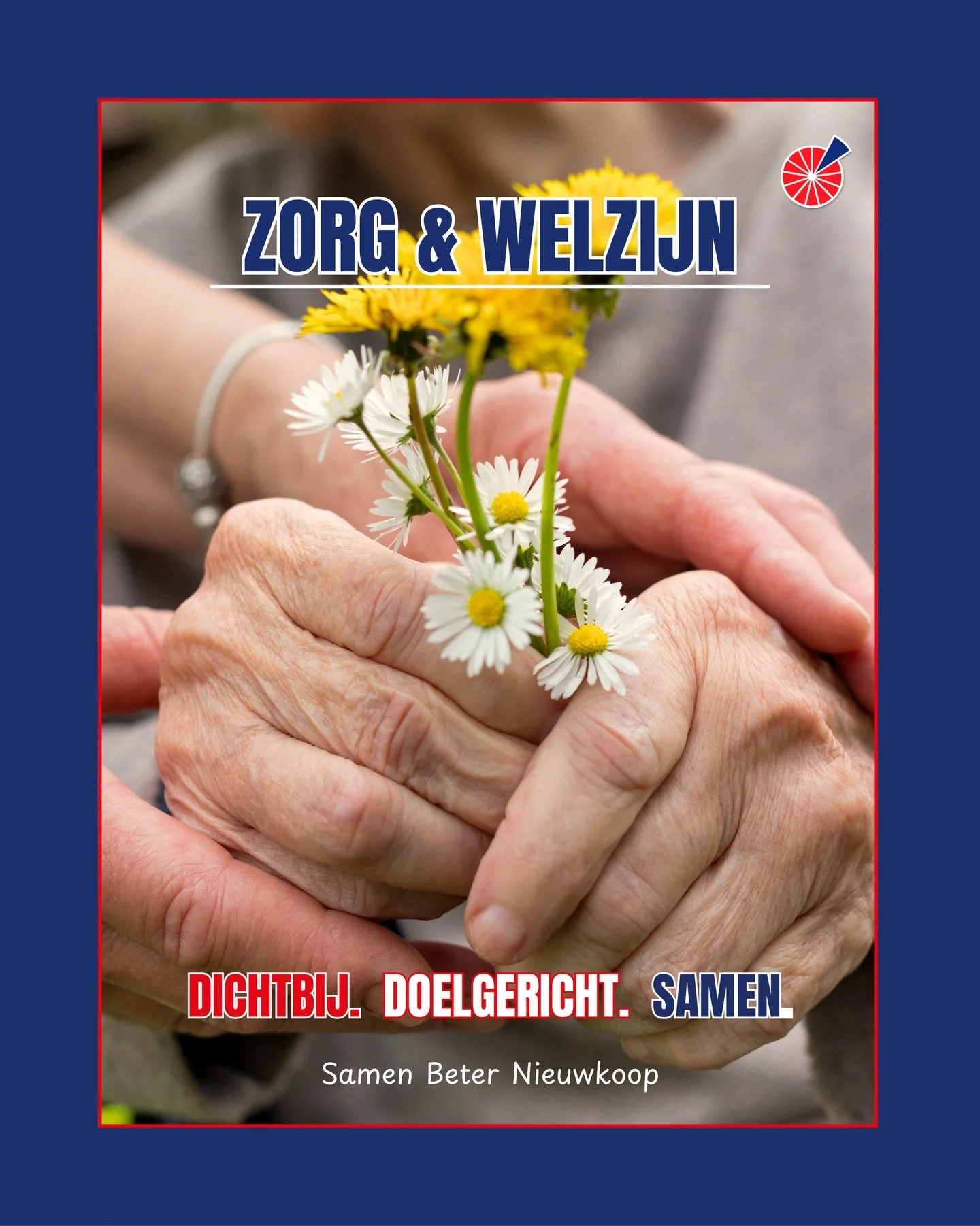 𝗭𝗼𝗿𝗴 𝗲𝗻 𝘄𝗲𝗹𝘇𝗶𝗷𝗻
Zorg dichtbij. Met echte aandacht 💙

Iedereen verdient hulp die menselijk, betaalbaar en op tijd is. Samen Beter Nieuwkoop investeert in samenwerking tussen zorg, welzijn, sport en cultuur - zodat we eerder signaleren en