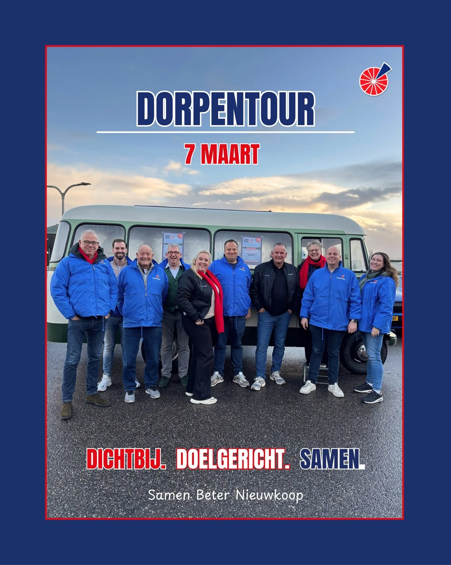 🚐 Dorpentour &ndash; zaterdag 7 maart

Samen Beter Nieuwkoop trekt weer de dorpen in! Kom langs voor een gesprek, idee&euml;n of vragen.

Locaties deze dag:
📍 Lindenplein Ter Aar &ndash; 11:15-11:45
🚶 Dorpswandeling Langeraar &rarr; Papenveer (sta