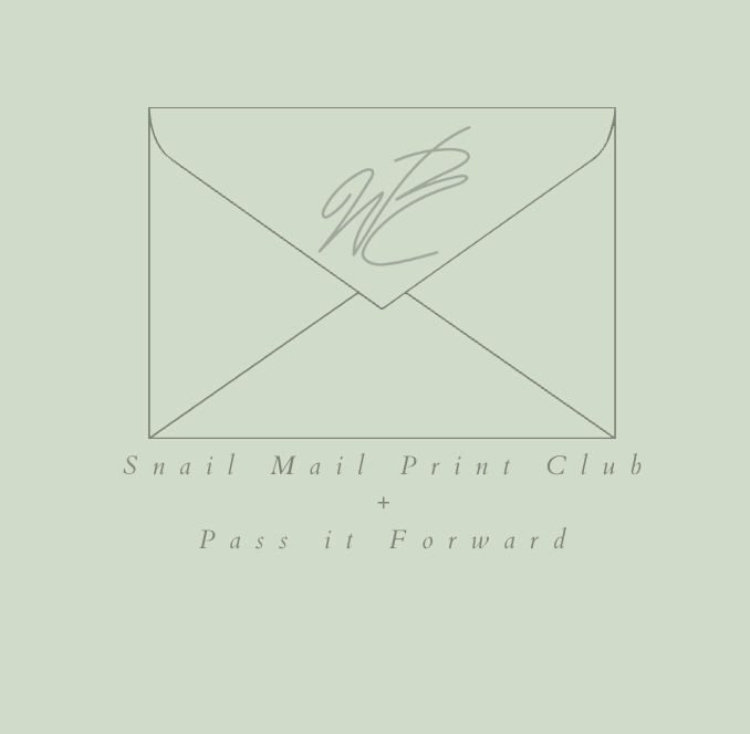 Snail Mail Print Club + Pass it Forward