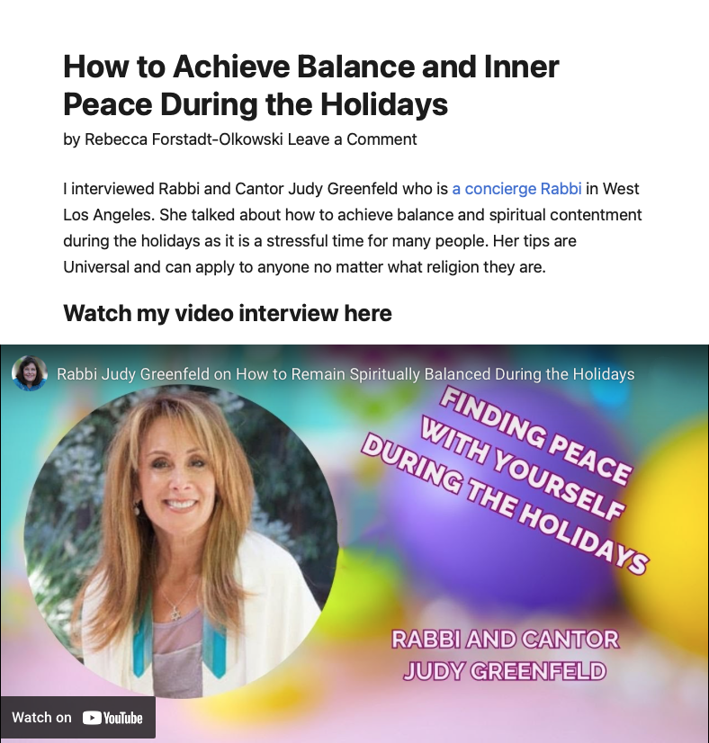 How to Achieve Balance and Inner Peace during the Holidays