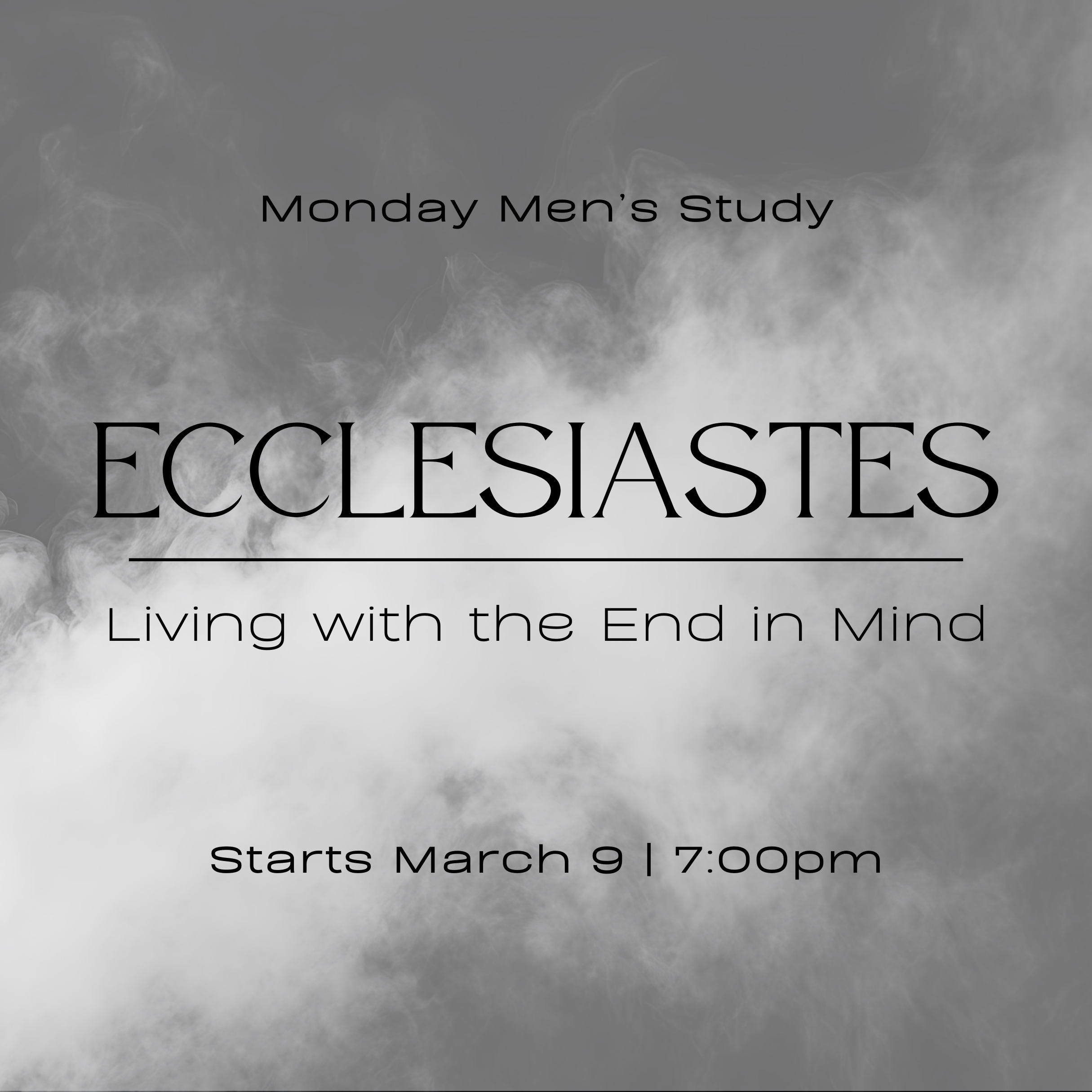 Men's Bible Study: Ecclesiastes