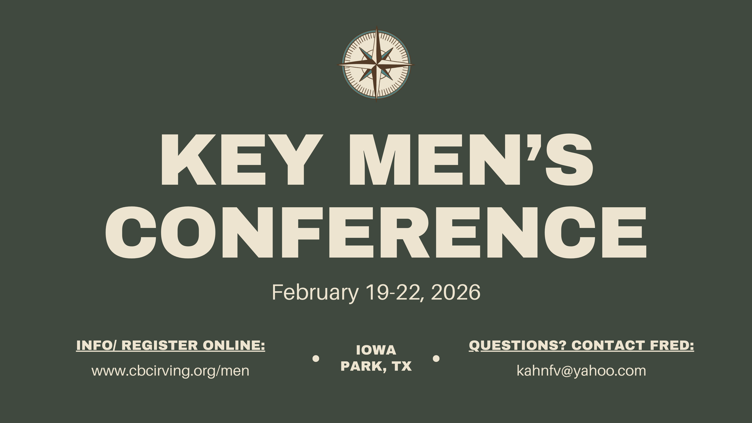 Key Man Conference Key Men's Conference 2026 — COMMUNITY BIBLE CHURCH