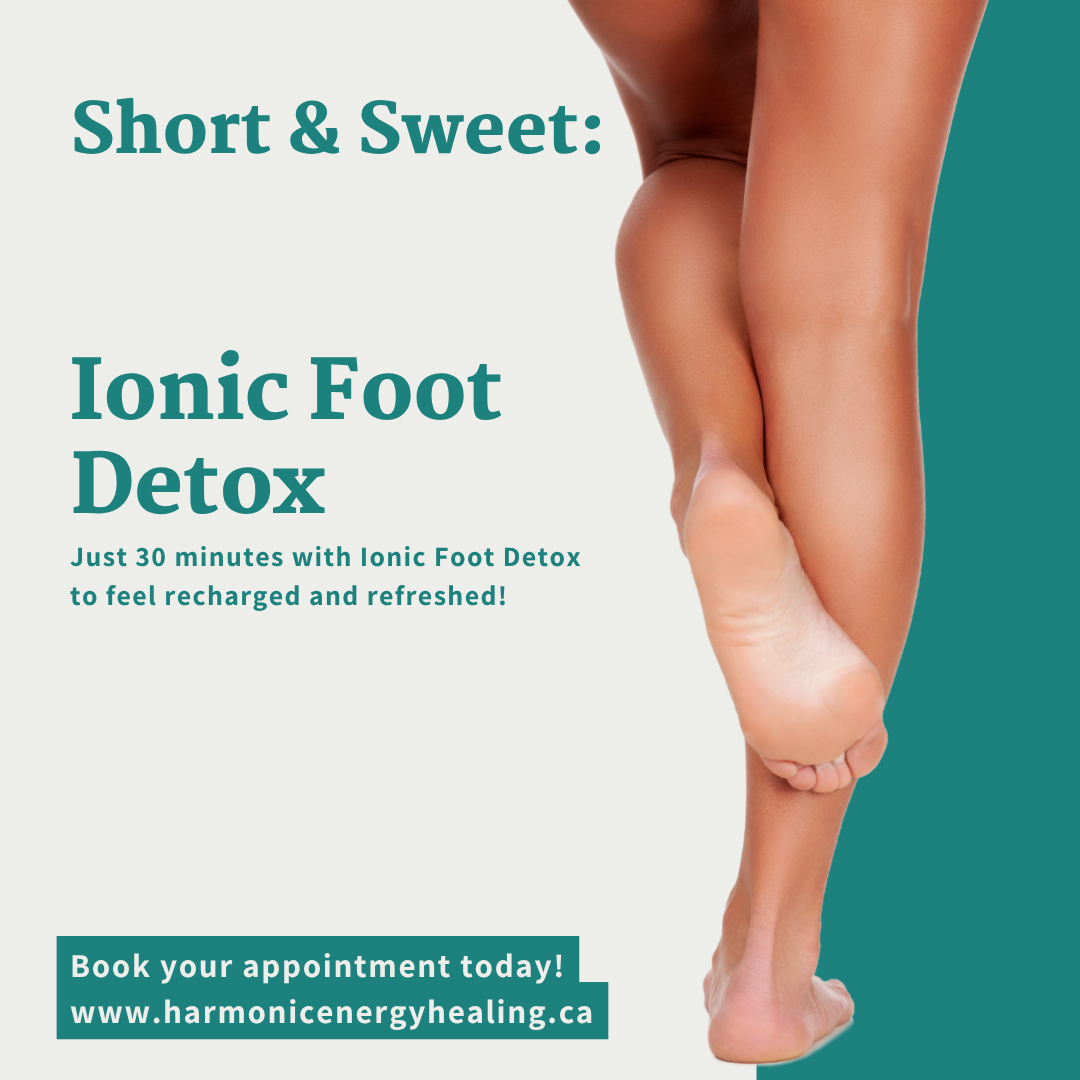 Ionic foot bath service at Harmonic Healing Centre.