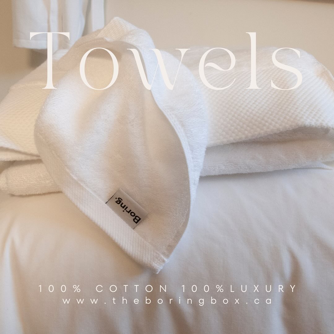 Once mom&rsquo;s receive their order the first thing they say is can we order towels for our home - of course you can!! Boring Box items are not just exclusive for rez. Our essentials are great for your home and cottage too! Once our towels sell out 