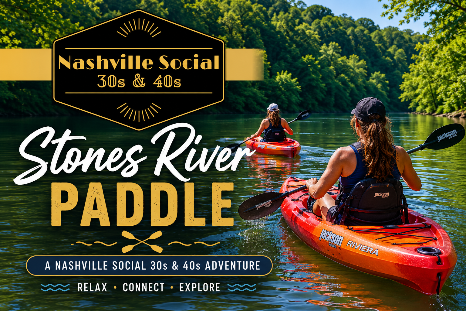 Nashville Social 30's & 40's - Stones River Paddle