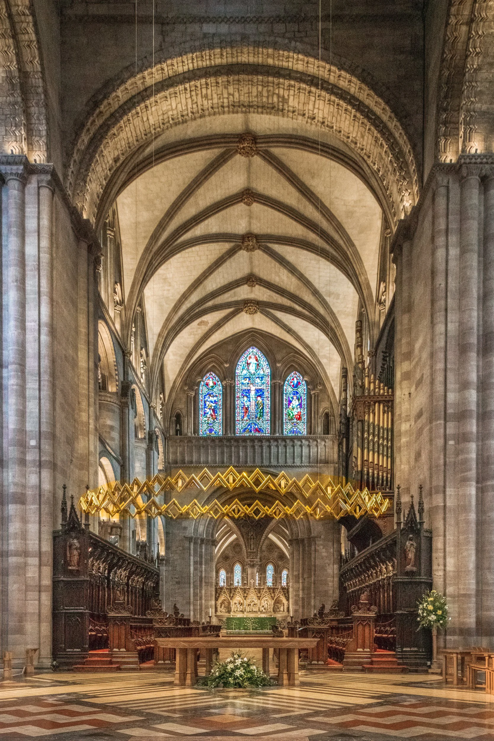 The Corona Suspended Above the Nave Alter.