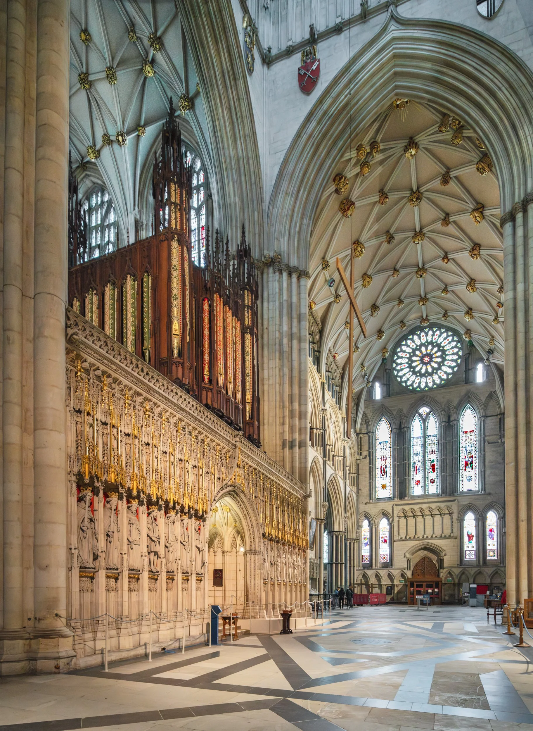 The Crossing Looking Towards the Rose Window.