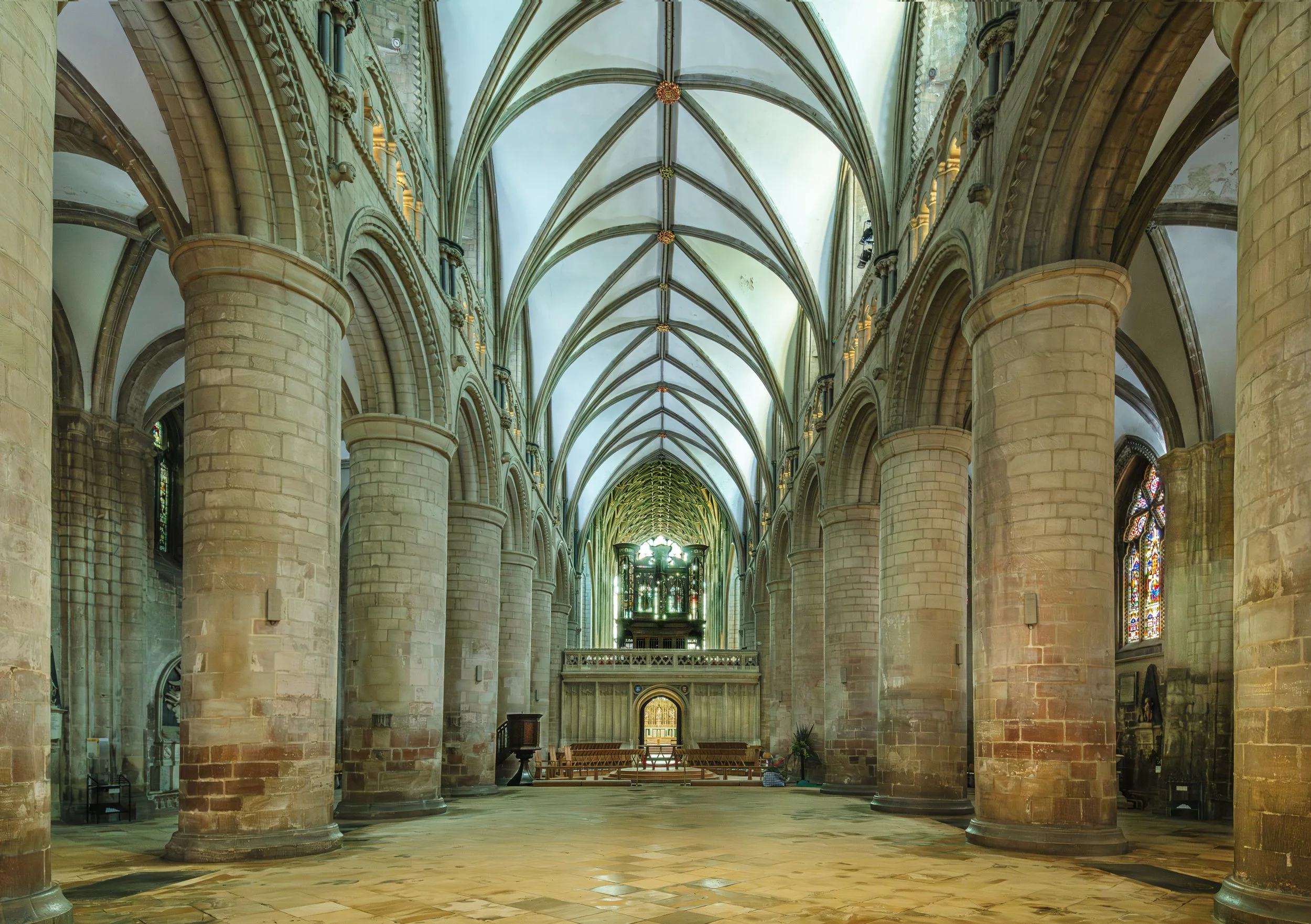 Looking Through The Nave Towards The Quire.