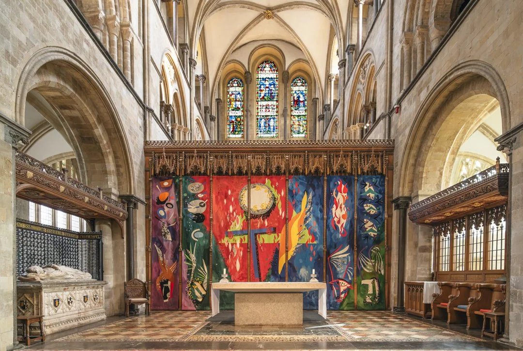 John Piper's Stunning Reredos Depicting the Holy Trinity.