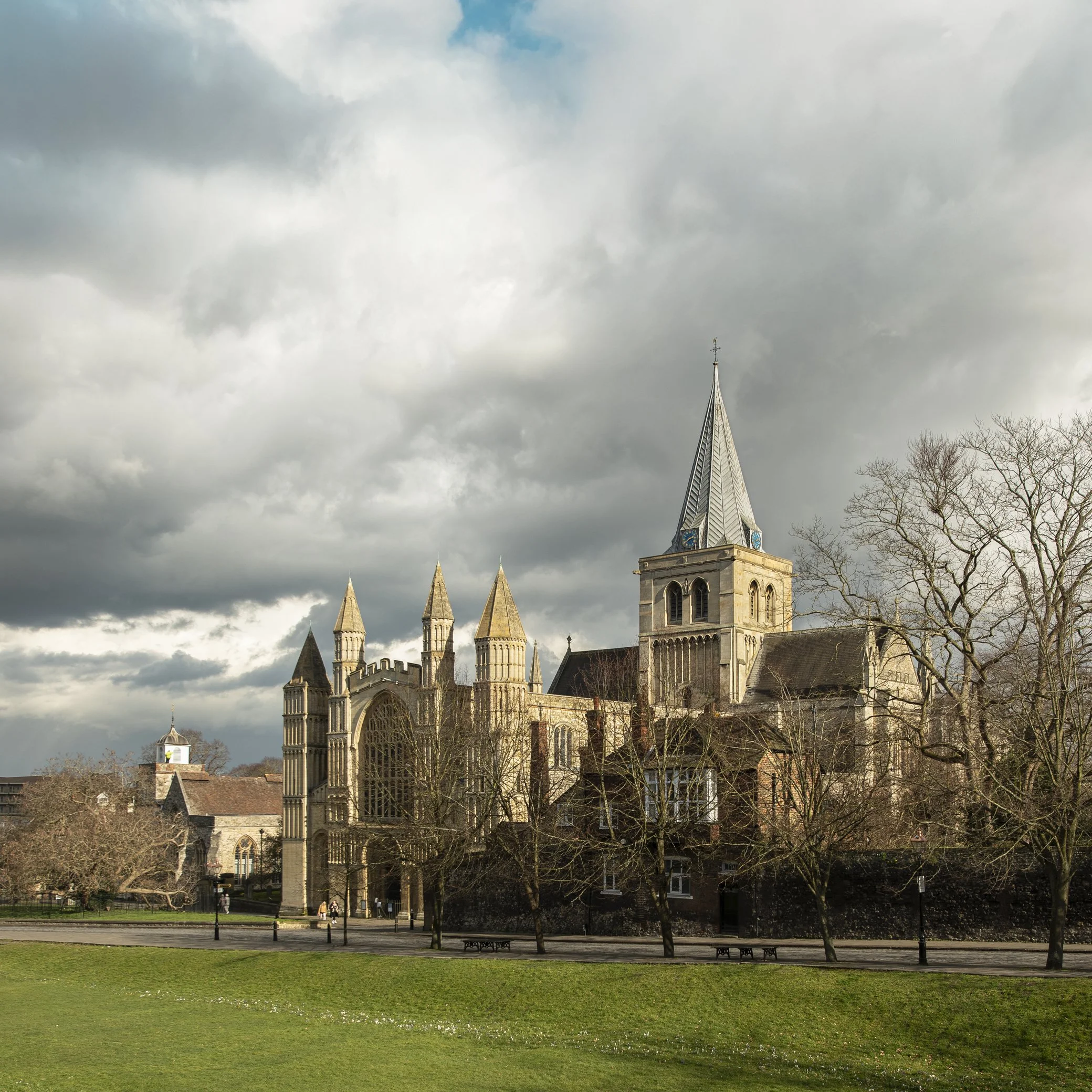 Rochester Cathedral Seen From the Castle.