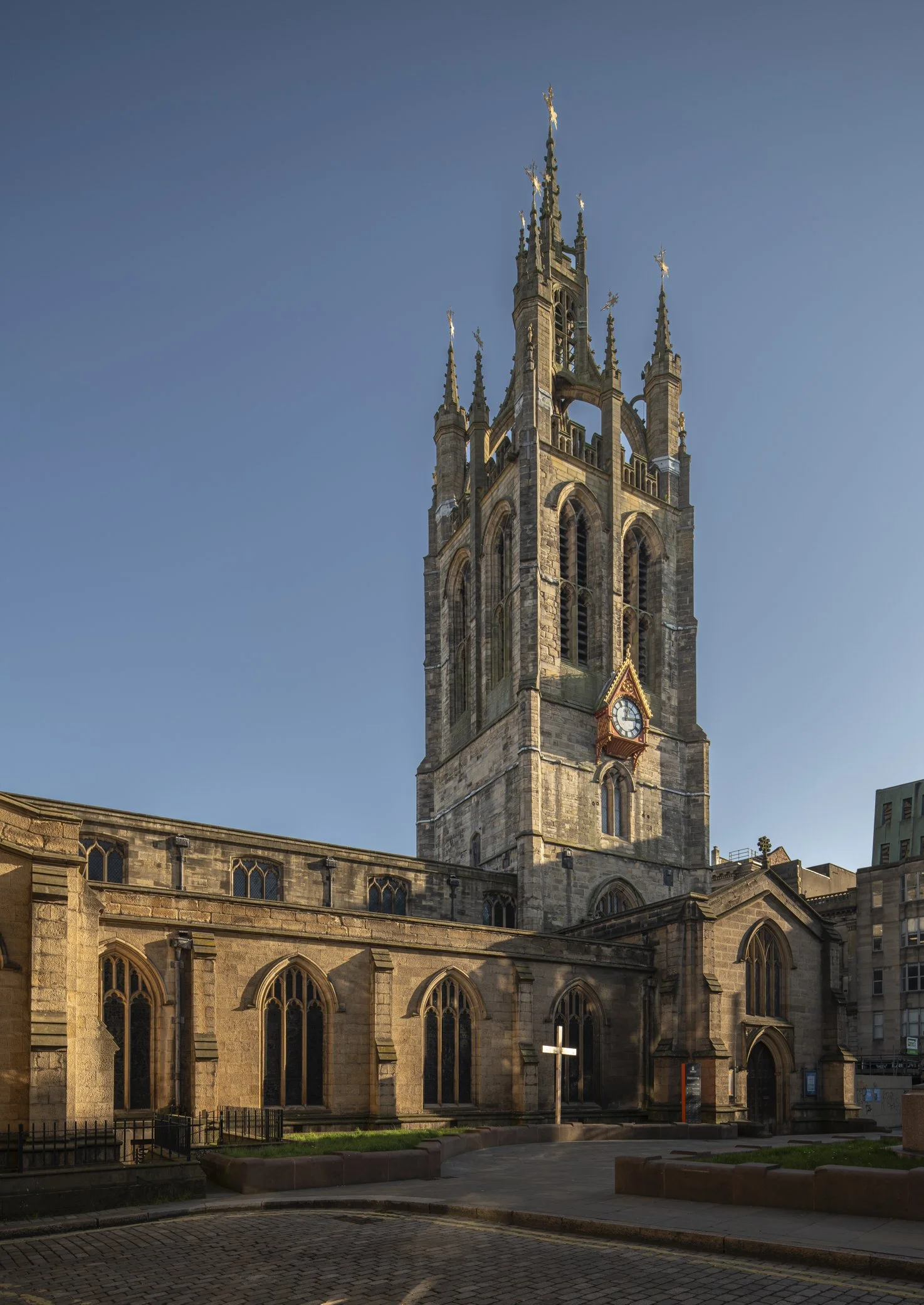 Newcastle Cathedral With Its Unique Crown-Spire.
