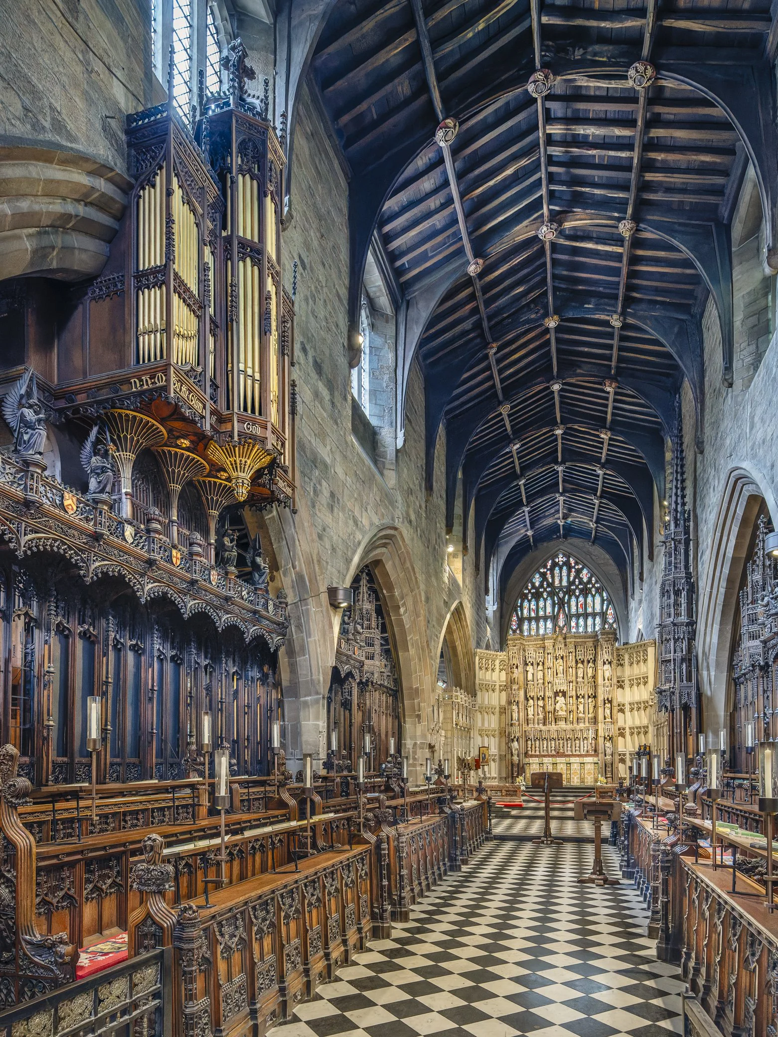 A View Through the Choir towards the Reredos.