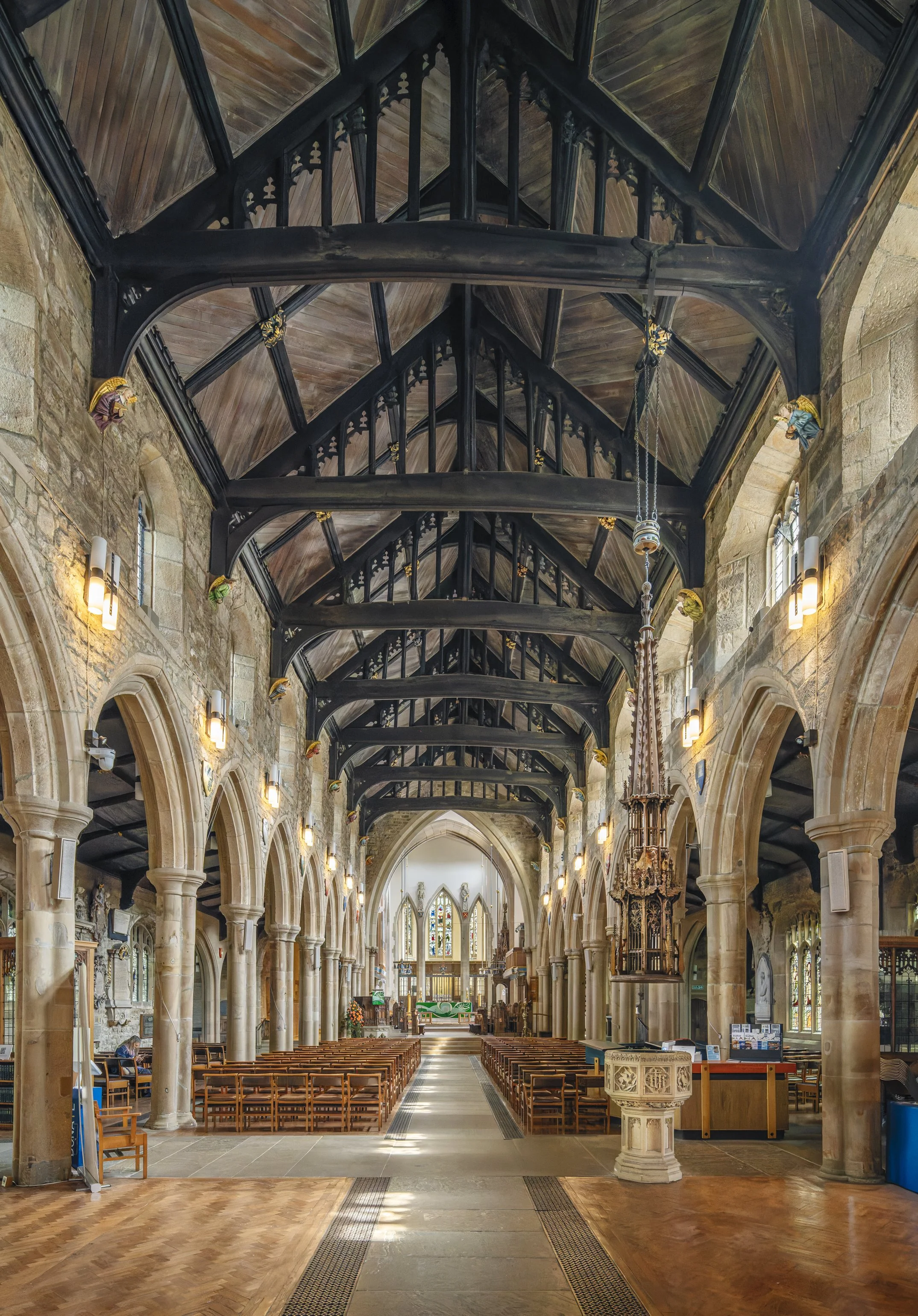 A View Through the Nave Looking Towards the Chancel.