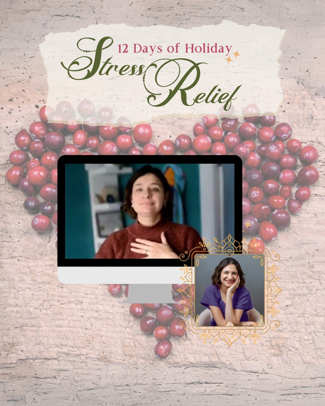 On the fifth day of Holiday Stress Relief, Kim Bevans, an embodiment educator, is gifting you with Embodying Self Love and Compassion, a guided video practice.

This restorative practice is designed to help you pause and meet yourself with more kindn