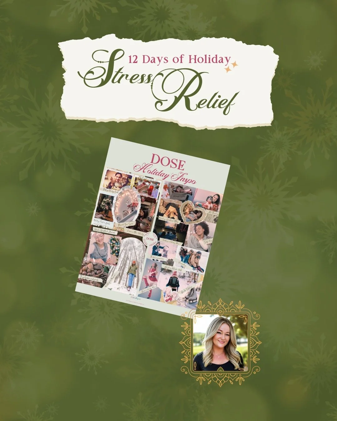 On the twelfth day of Holiday Stress Relief, and the final day of our Curated Restorative Practices Collection, I&rsquo;m here with one more gift for you, the DOSE Reflect and Respond Checklist and Holiday Inspiration Sheet, a self-care toolkit.

Thi