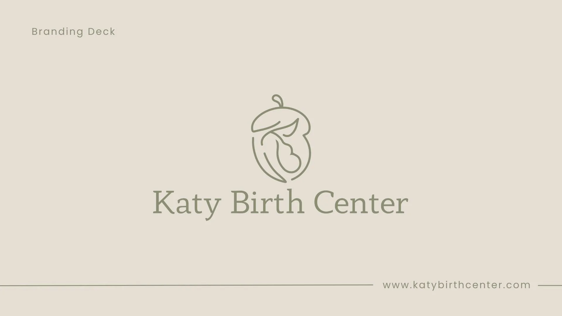 Katy Birth Center logo design featuring a custom brand identity for a Texas birth center specializing in midwifery and maternal care.