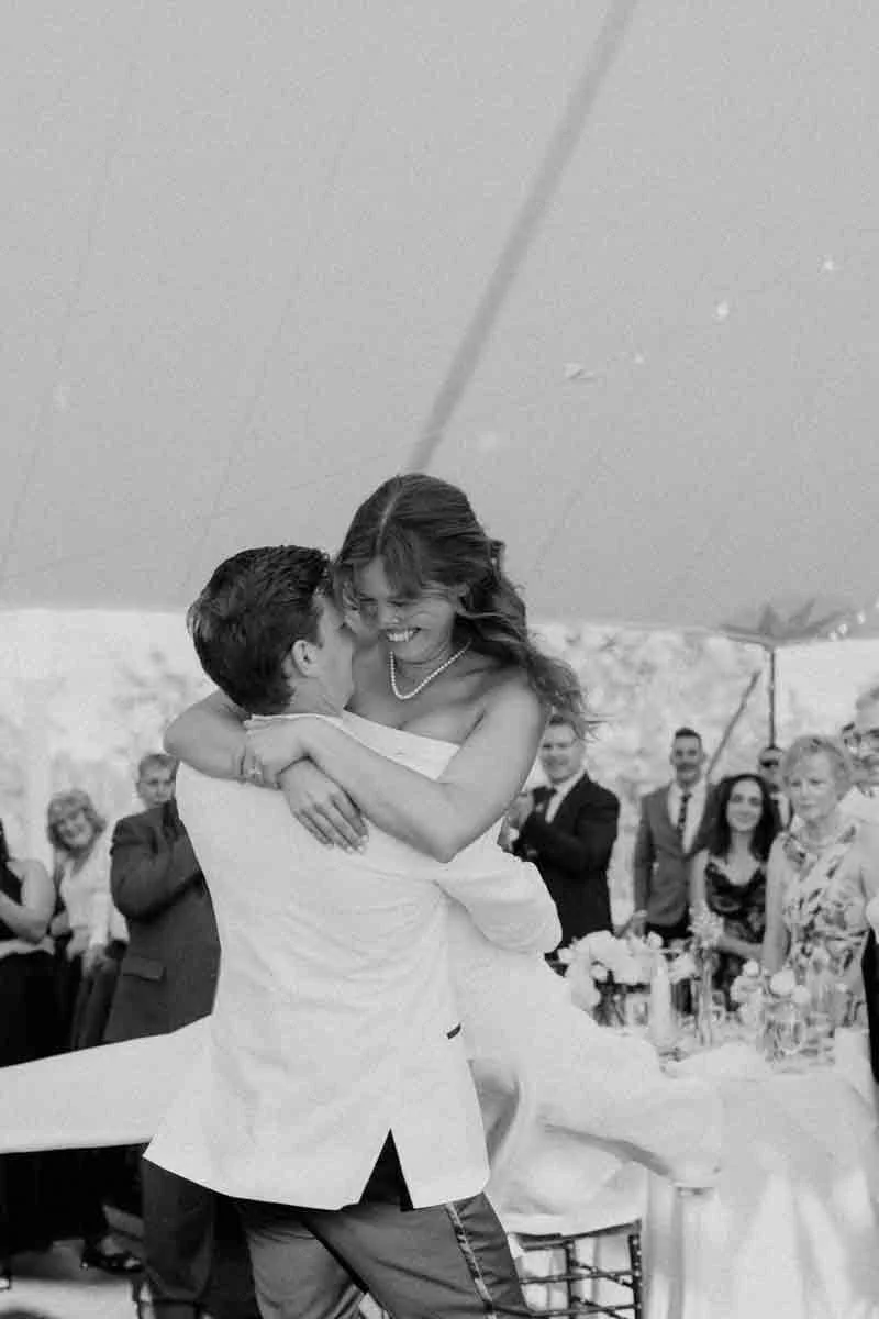 Romantic wedding first dance at Scranton Country Club in Pennsylvania