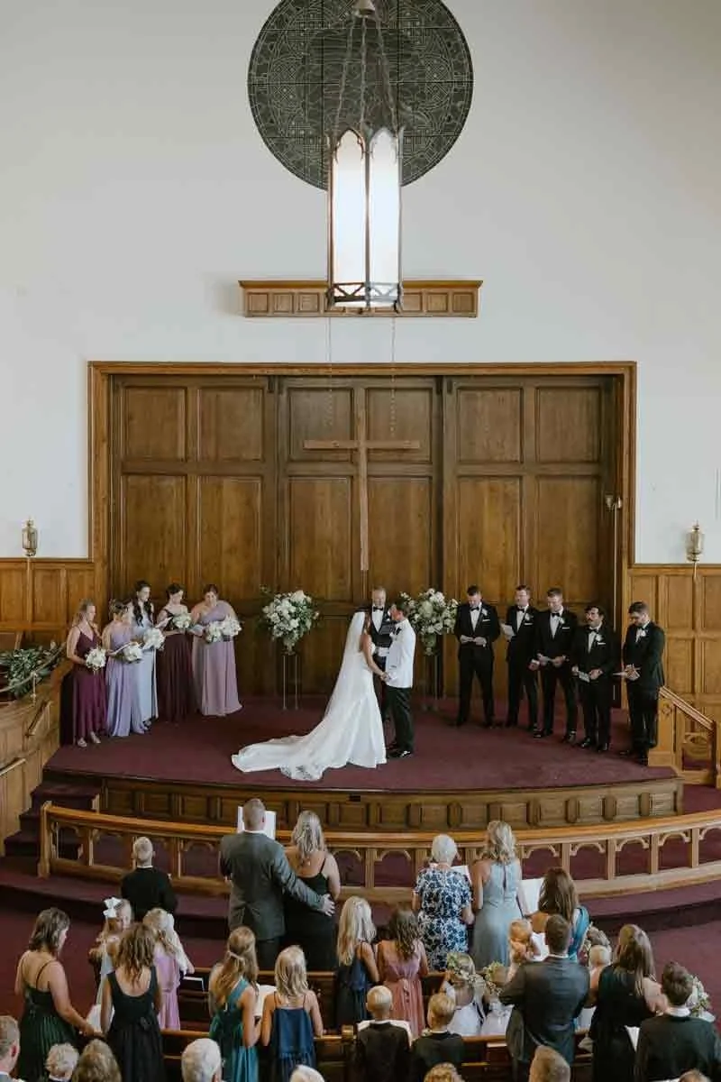 emotional wedding ceremony in Scranton Pennsylvania at Hope Church