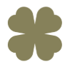 A four-leaf clover with a simple design