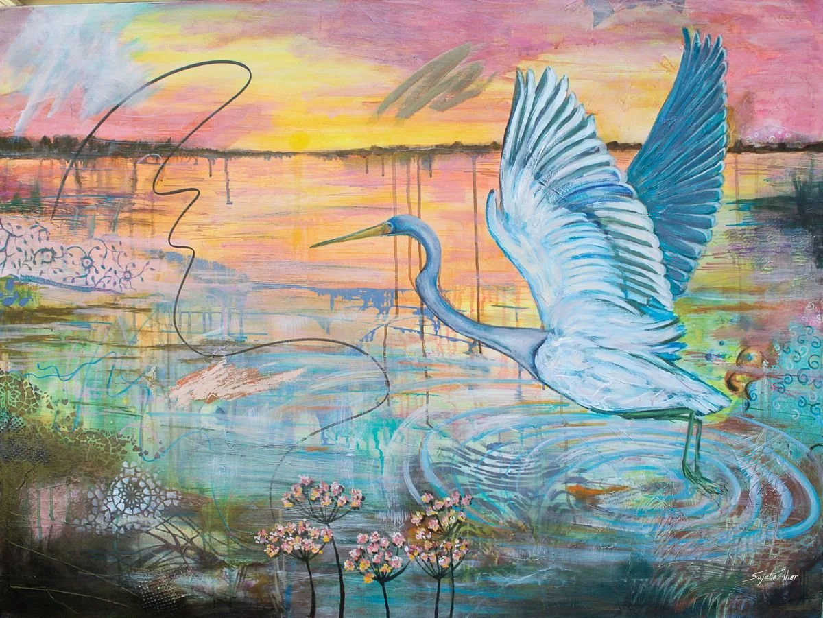 Patient Waters — painting by Sujata Aher