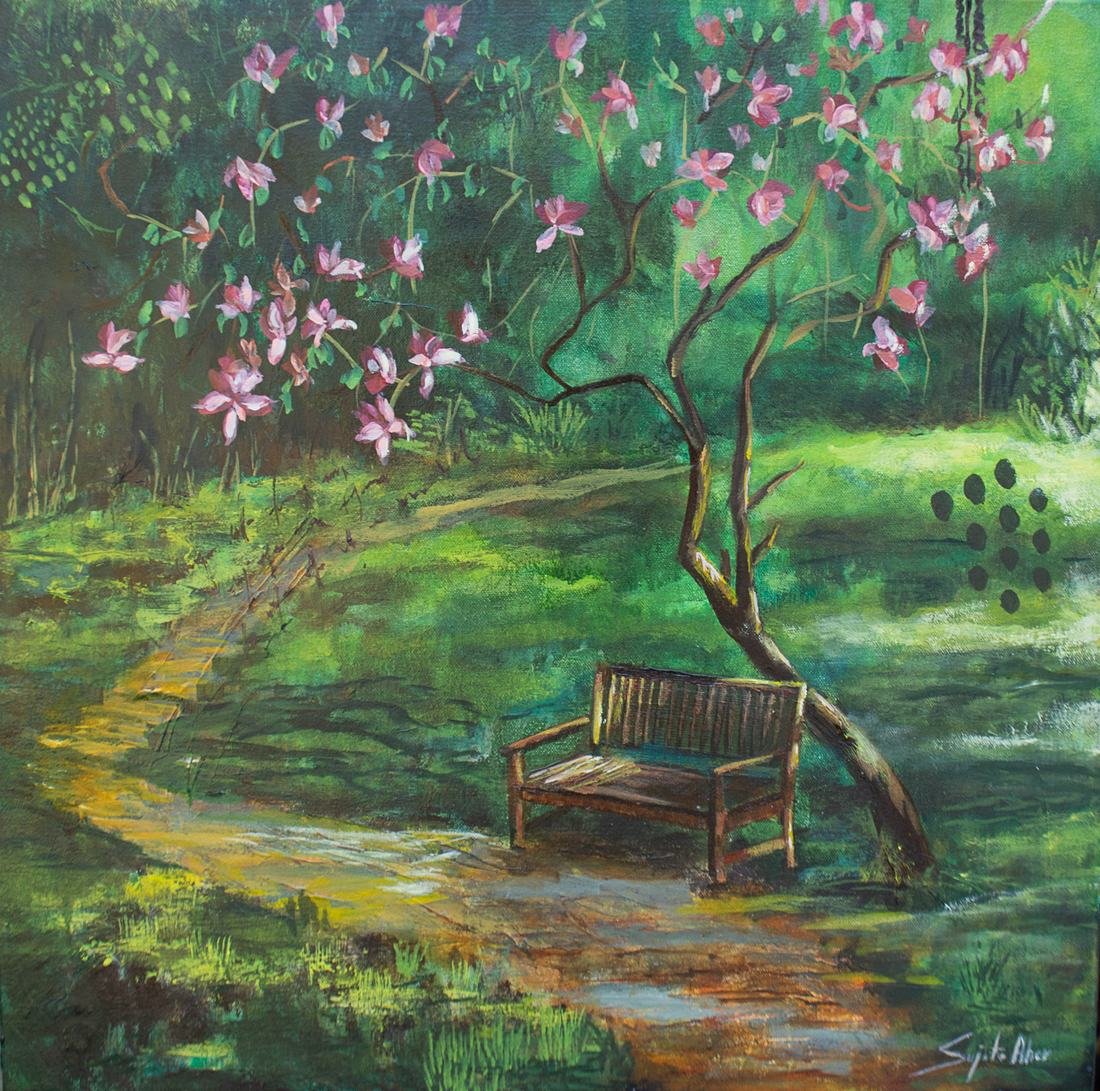 Beyond Footfalls — painting by Sujata Aher