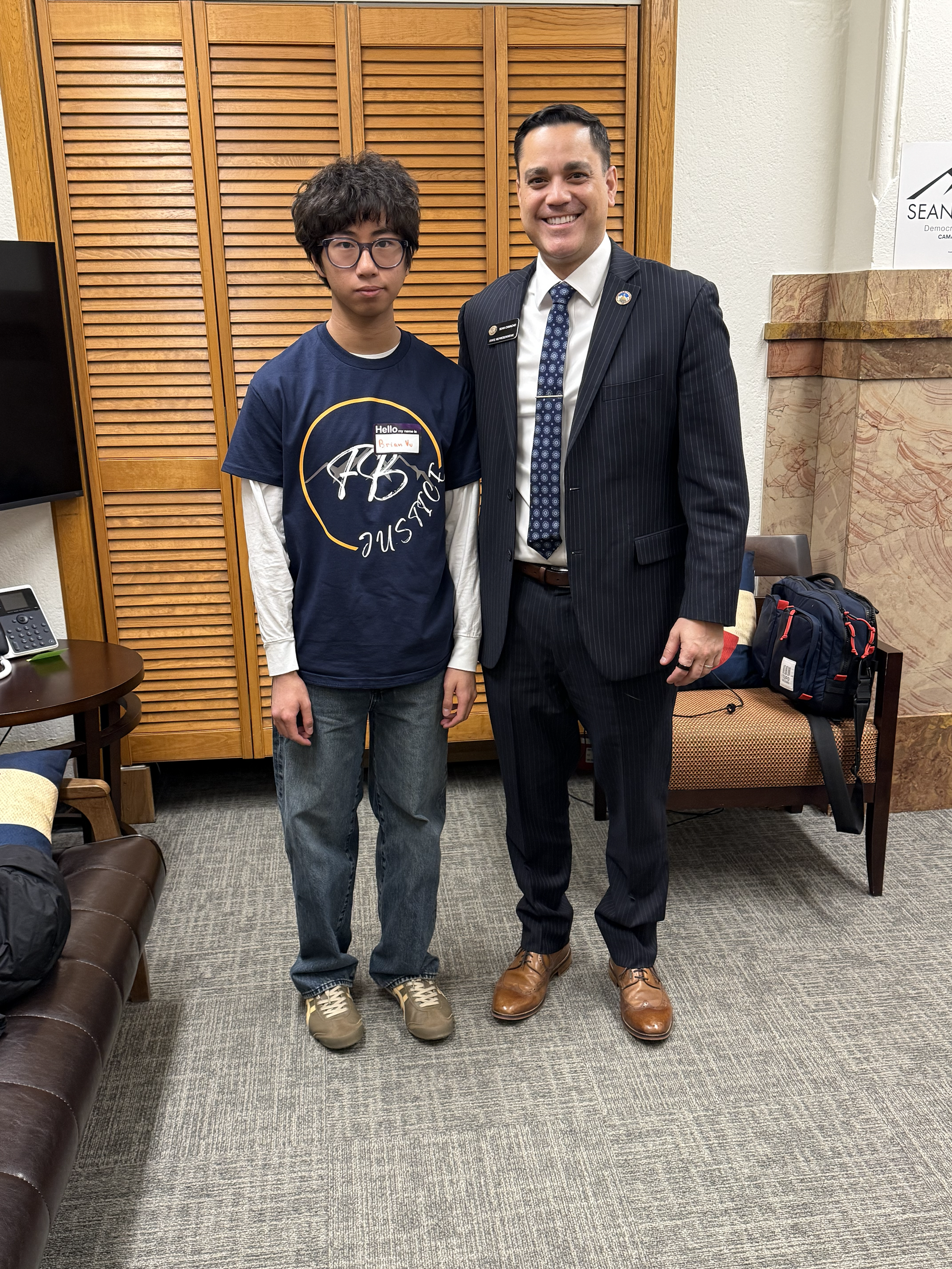 Brian withState Representative Sean Camacho