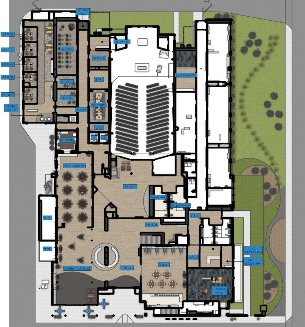Project Scope (areas in white not part of plan)