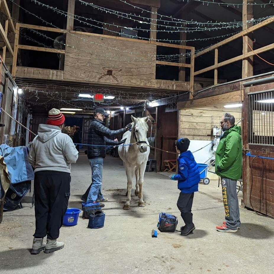 We start off 2024 with Barn Buddies! 

If you don't know, it's part of our winter programming to allow students to get up close and learn grooming, feeding, barn chores, tacking, leading, and so much more.  What better way to stay connected with your